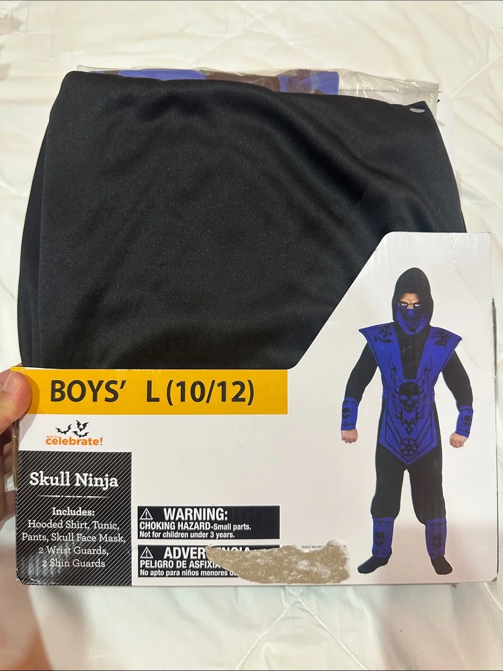 NEW Skull Ninja Boys' Costume - Black and Purple (L 10/12)